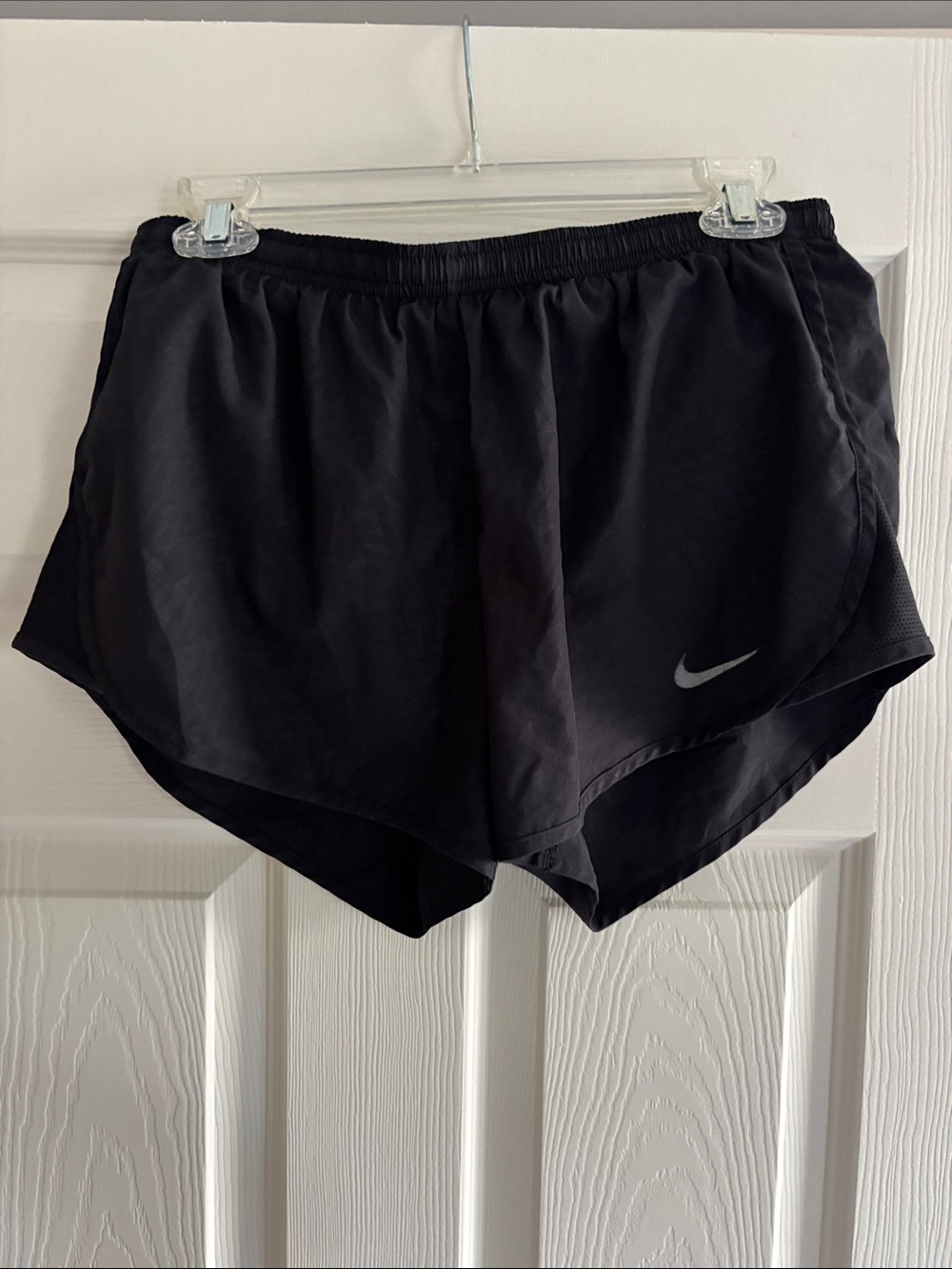 Nike Black Women's Athletic Running Shorts with Reflective Swoosh